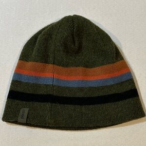 Pistil Striped Knit Beanie • Olive Multicolor Ribbed Winter Hat • One Size